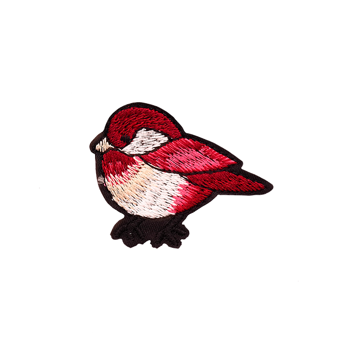 Aplique Pájaro 5.5cm Rojo