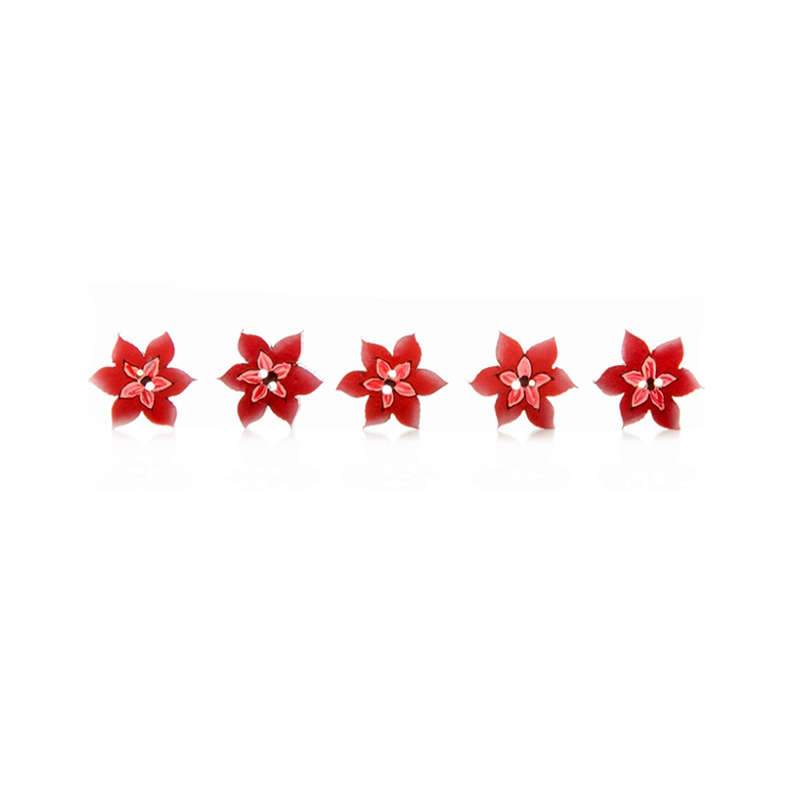 Botón Madera Poinsettias
