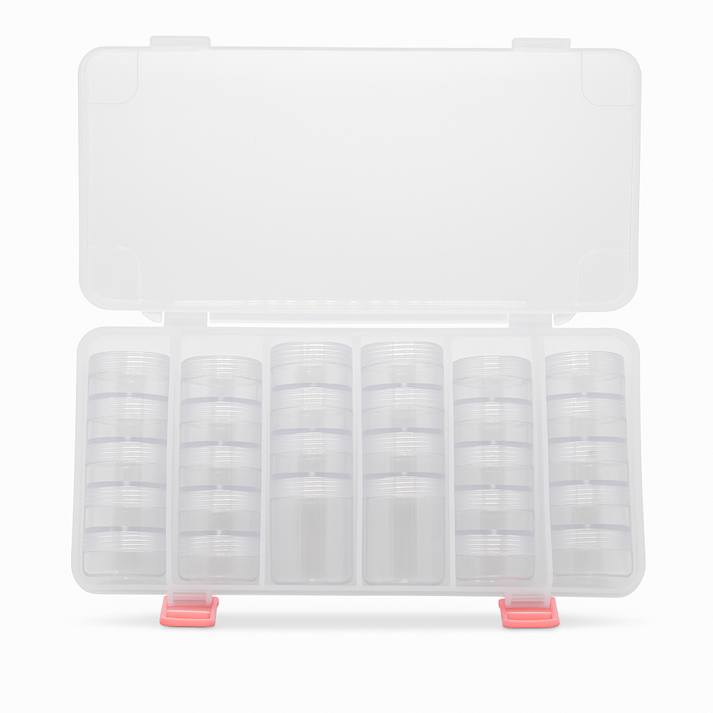 Organizador plástico con tarritos