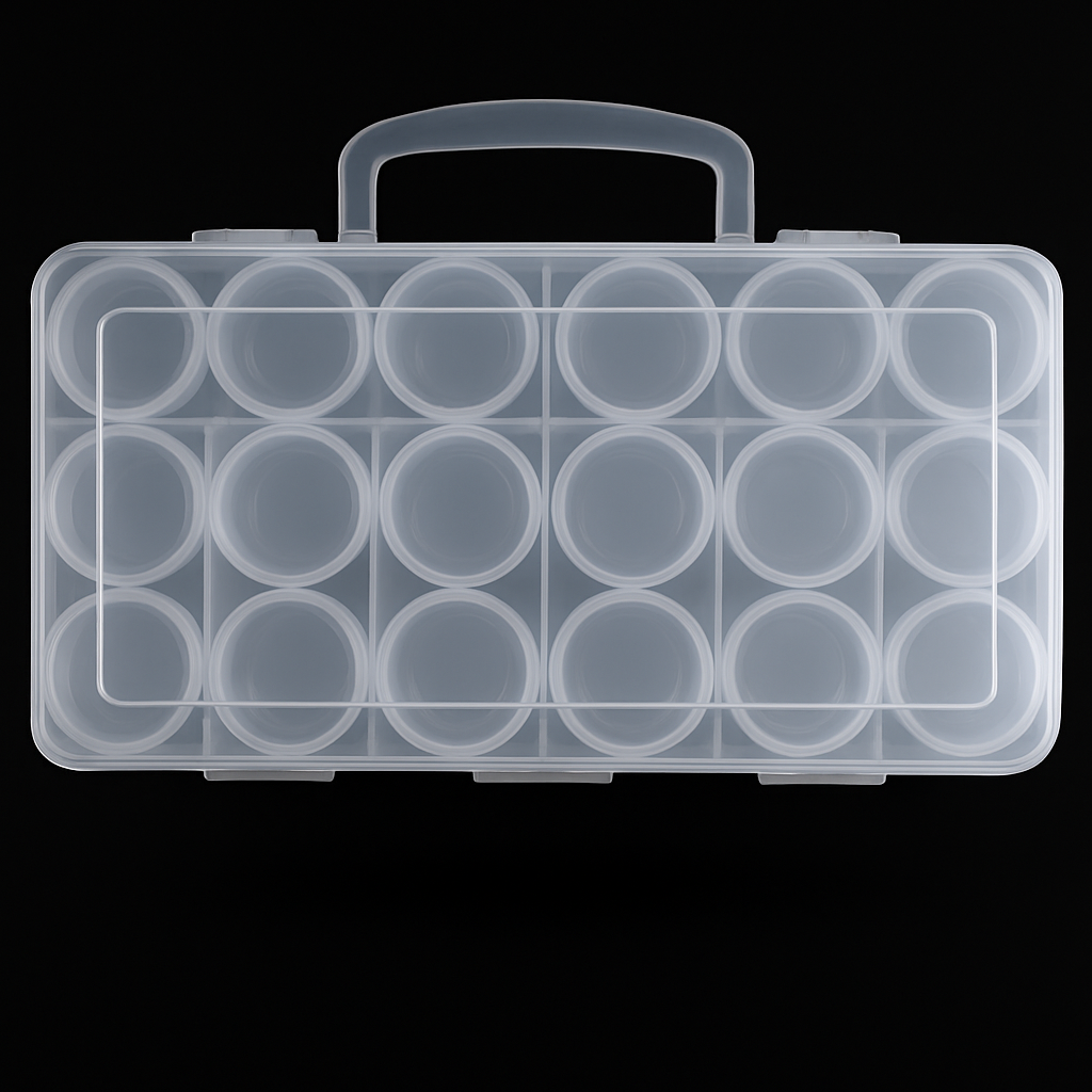 Organizador plástico con tarritos