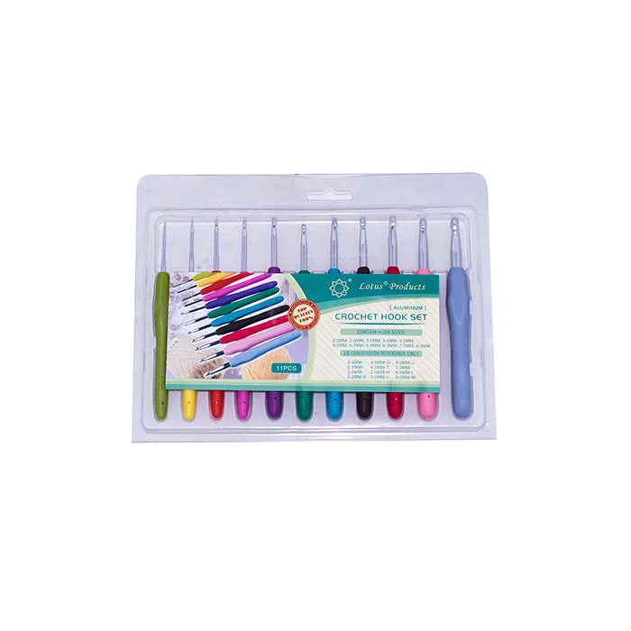Juego Agujas Crochet Mango Plástico ACCEKAGCMP