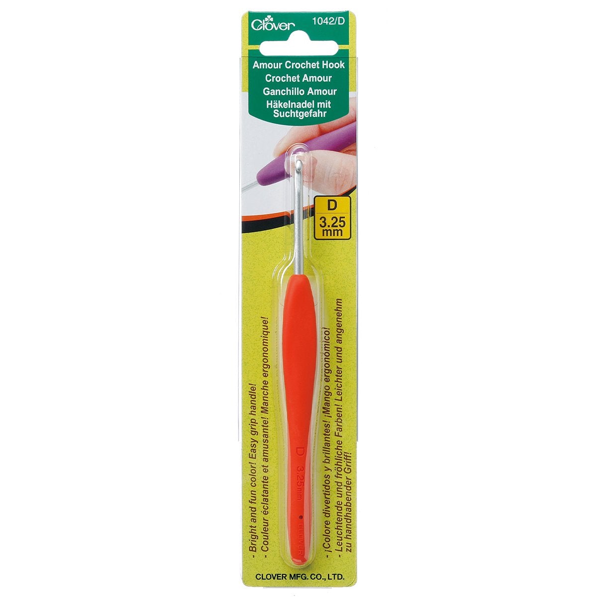 Aguja Crochet Amour Ergonómica Clover