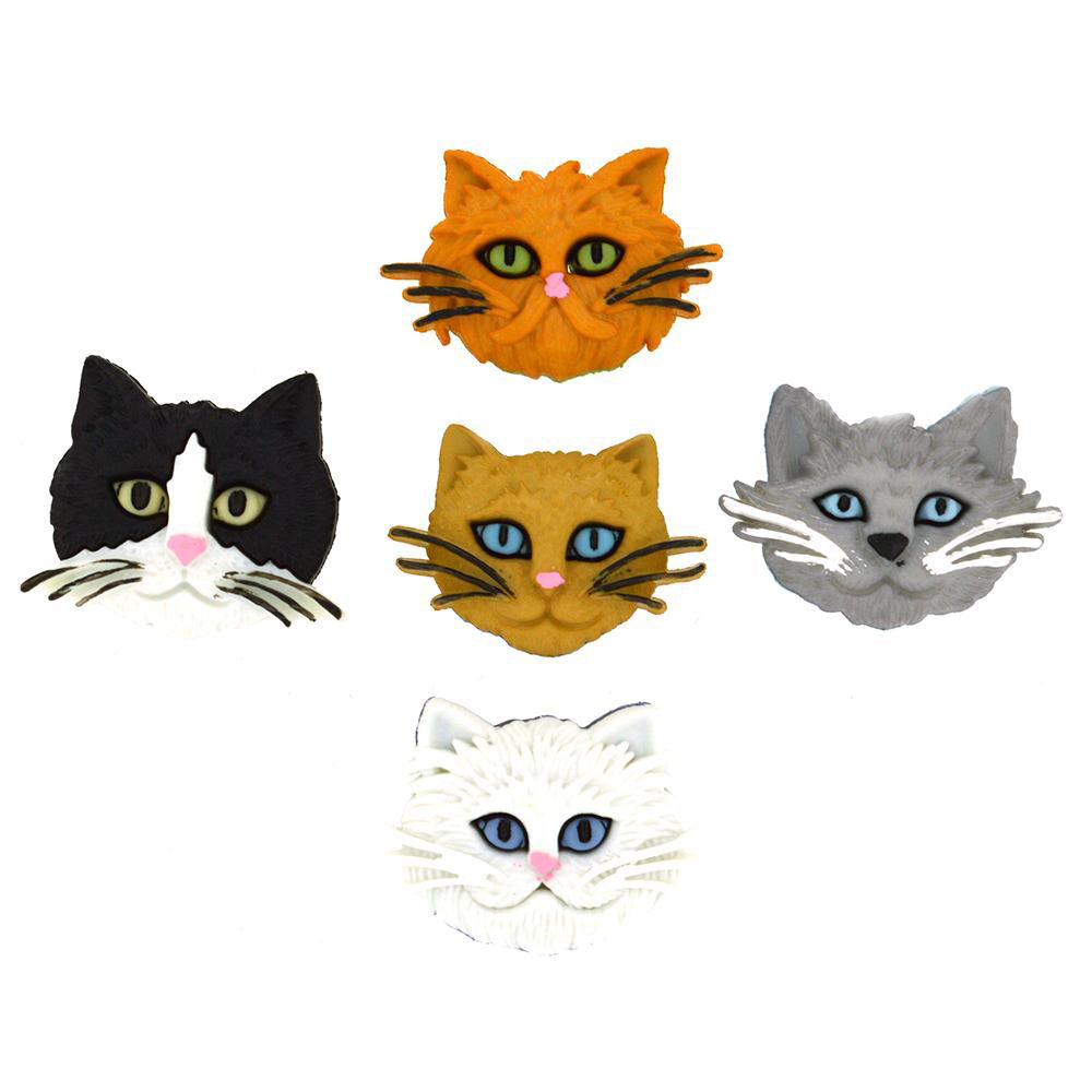 Botones Fuzzy Felines