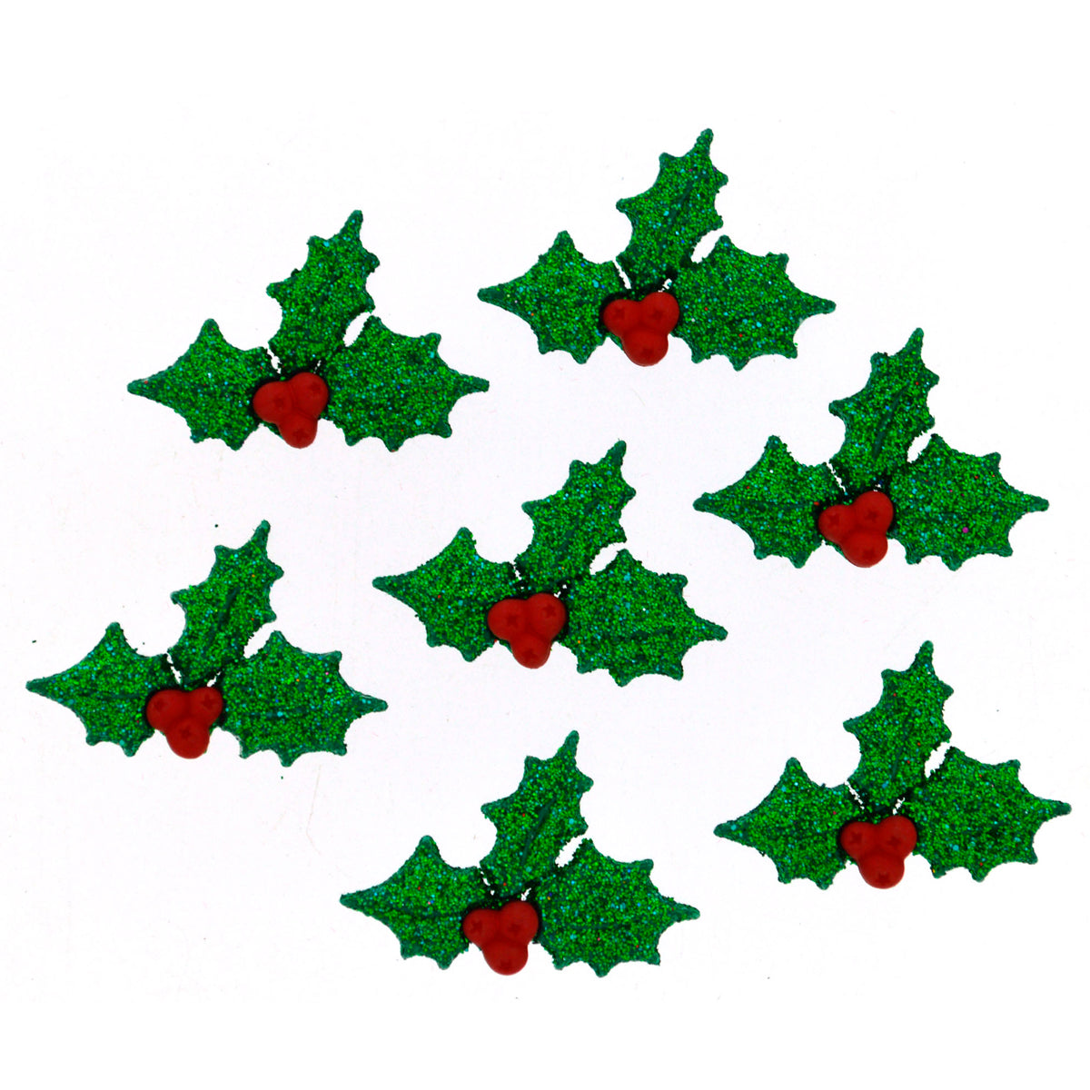 Botones Glitter Holly